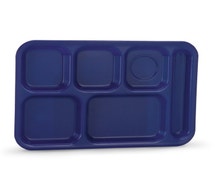 Vollrath 2015-104 - Traex Polypropylene School Compartment Trays, Blue, 24/CS