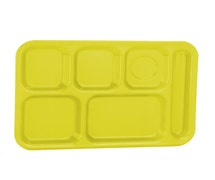 Vollrath 2015-138 - Traex Polypropylene School Compartment Trays, Yellow, 24/CS