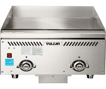 Vulcan VCCG24 Rapid Recovery Gas Griddle - 24"W, 2 Burners, 50,000 BTU, LP Gas