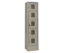 Winholt WL-55 1 Column Five-Tier Steel Locker, Beige