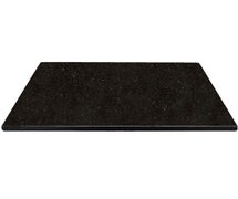 Granite Table Top with Plywood Core, 24"Wx30"W, Galaxy Black
