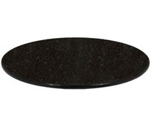 Granite Table Top with Plywood Core, 24" Diam., Galaxy Black