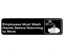 Tablecraft 394530 Must Wash Hands Contemporary Symbol Sign