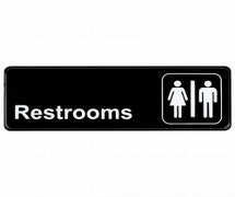 Tablecraft 394517 Dual Restroom Contemporary Symbol Sign,