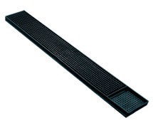 Spill-Stop 160-00 Rubber Bar Mat, Fits up to Six Drinks, Black
