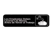 Contemporary Symbol Sign - Spanish Only, Employees Must Wash Hands