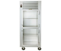 Reach-In Refrigerator - One Section, Half Height Glass Doors, Door Hinged on the Left Side