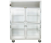 Reach-In Refrigerator - Two Section, Half Height Glass Doors, Doors Hinged on the Left