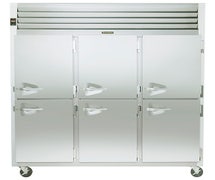 Reach-In Freezer - Three Section, Half Height, Solid Doors, Doors Hinged on the Left