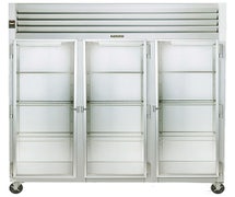 Reach-In Refrigerator - Three Section, Full Height Glass Doors, Doors Hinged on the Left