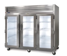 Traulsen G3301-023 - G-Series Glass Door Freezer Merchandiser, 3 Doors with LED Embedded Lights, L/R/R Hinge