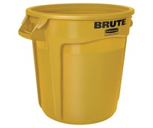 Rubbermaid FG263200YEL Brute 32 Gallon Round Trash Can, Yellow