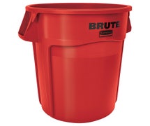 Rubbermaid FG264360RED Brute 44-Gallon Round Trash Can, Red