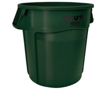 Rubbermaid 1779741 44 Gallon Vented Brute Trash Can, Green