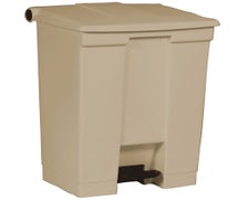 Rubbermaid Step-On Container, 18 Gallon, Beige