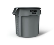 Rubbermaid FG265500GRAY Brute 55-Gallon Round Trash Can, Gray
