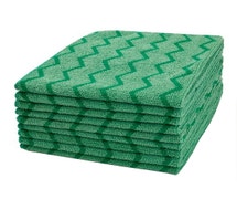 Rubbermaid FGQ62000GR00 HYGEN Microfiber Cloth, 16"x16", Green (12-Pack)