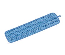 Rubbermaid FGQ41000BL00 Hygen 18" Microfiber Wet Mop Pad, Blue, Case of 12