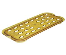 Rubbermaid FG113P00AMBR Drain Tray for Multi-Use Hot Food Pans, Fourth-Size