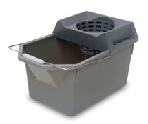 Rubbermaid FG619400STL 15-Quart Pail and Mop Strainer Combo, Gray