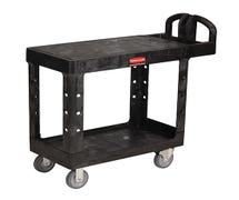 Rubbermaid FG450500BLA Flat Shelf Kitchen Utility Cart Plastic, 37-7/8"Wx19-2/8"D, Black