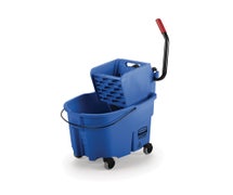 Rubbermaid FG758888BLUE WaveBrake 35-Quart Mop Bucket with Side Press Wringer, Blue