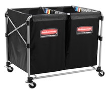 Rubbermaid 1881781 8-Bushel Two-Section Collapsible Laundry Cart