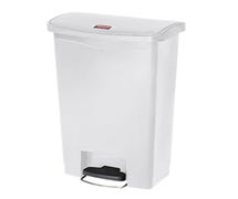 Rubbermaid Slim Jim 1883554 White 15L/4G Step Waste Bin