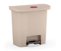 Rubbermaid Slim Jim 1883456 30L/8G Step Waste Bin, Beige