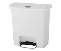 Rubbermaid Slim Jim 1883456 30L/8G Step Waste Bin, White