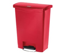 Rubbermaid Slim Jim 50L/13G Step Waste Bin, Red