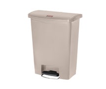 Rubbermaid Slim Jim 50L/13G Step Waste Bin, Beige