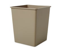 Rubbermaid FG395800BEIG Untouchable 35-Gallon Square Trash Container, Beige