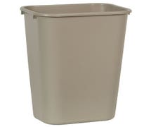 Rubbermaid FG295700BEIG Large Wastebasket, 41 Qt., Beige