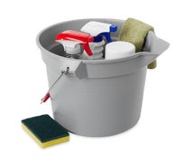 Rubbermaid FG261400GRAY Round Brute Bucket 14 Quart Capacity