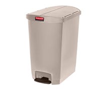 Rubbermaid Slim Jim 68L/18G End-Step Step-On Waste Bin, Beige