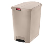 Rubbermaid Slim Jim 90L/24G End-Step Step-On Waste Bin, Beige