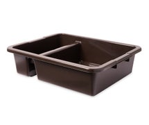 Rubbermaid FG335000BRN 7-Gallon Divided Bus Box, Brown