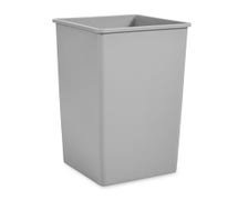 Rubbermaid FG395900GRAY Untouchable 35-Gallon Square Trash Container, Gray