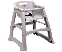 Sturdy Chair Youth Seat with Microban - Plastic with Casters, Platinum