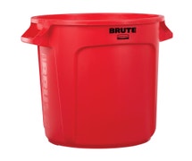 Rubbermaid FG261000RED Brute 10-Gallon Round Trash Can, Red