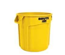 Rubbermaid FG261000YEL Brute 10-Gallon Round Trash Can, Yellow