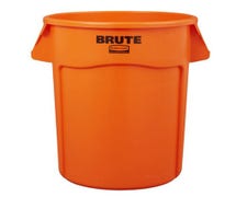 Rubbermaid 2119307 Brute 44-Gallon Round Trash Can, Orange