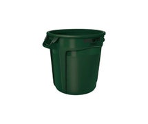 Rubbermaid 1779741 Brute 44-Gallon Round Trash Can, Green