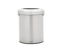 Rubbermaid Refine 2147550 Half Round Stainless Steel Trash Can - 16 Gallon