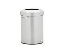 Rubbermaid Refine 2147583 Round Stainless Steel Trash Can - 16 Gallon