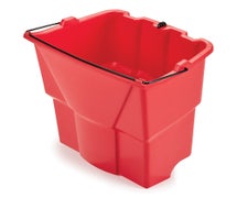 Rubbermaid 2064907 WaveBrake 18-Quart Dirty Water Bucket, Red
