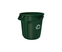 Rubbermaid 1788472 Brute 32 Gallon Green Round Recycling Can