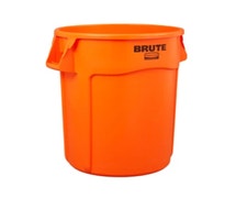 Rubbermaid 2119308 Brute 32-Gallon Round Trash Can, Orange