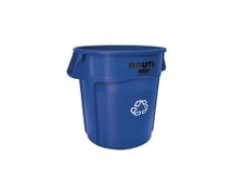 Rubbermaid FG264307BLUE Brute 44 Gallon Blue Round Recycling Can